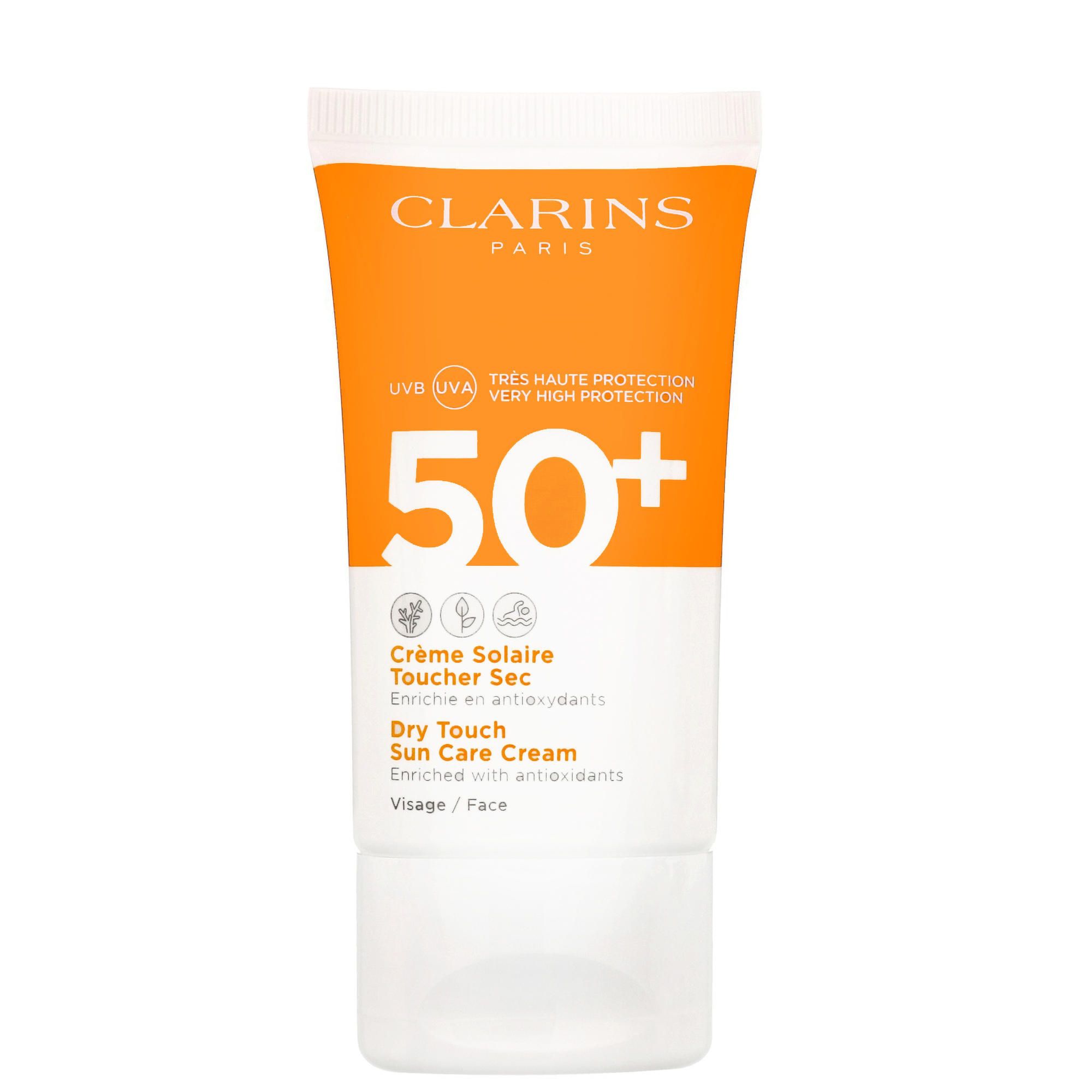 Image of Clarins Sun Care Dry Touch Cream for Face SPF50 50ml