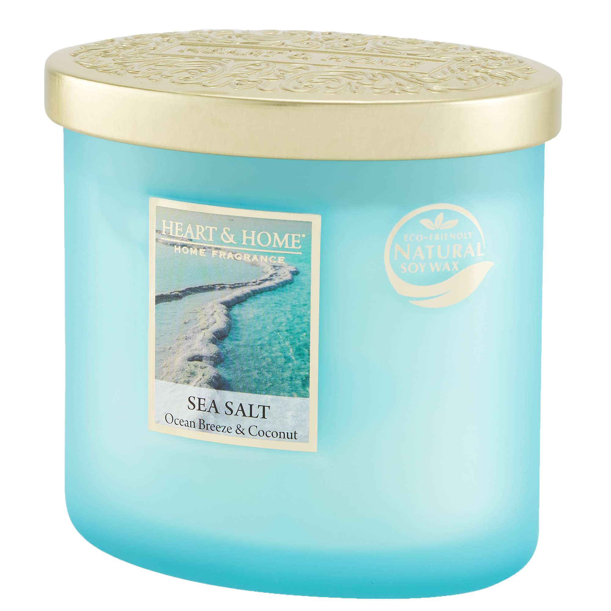 Heart & Home Elipse Candles Twin Wick Sea Salt 220g
