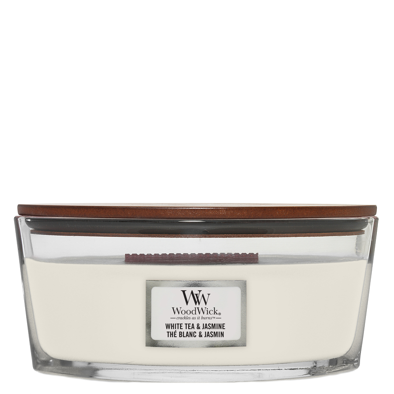 WoodWick Ellipse Candles White Tea & Jasmine 453.6g / 16 oz.