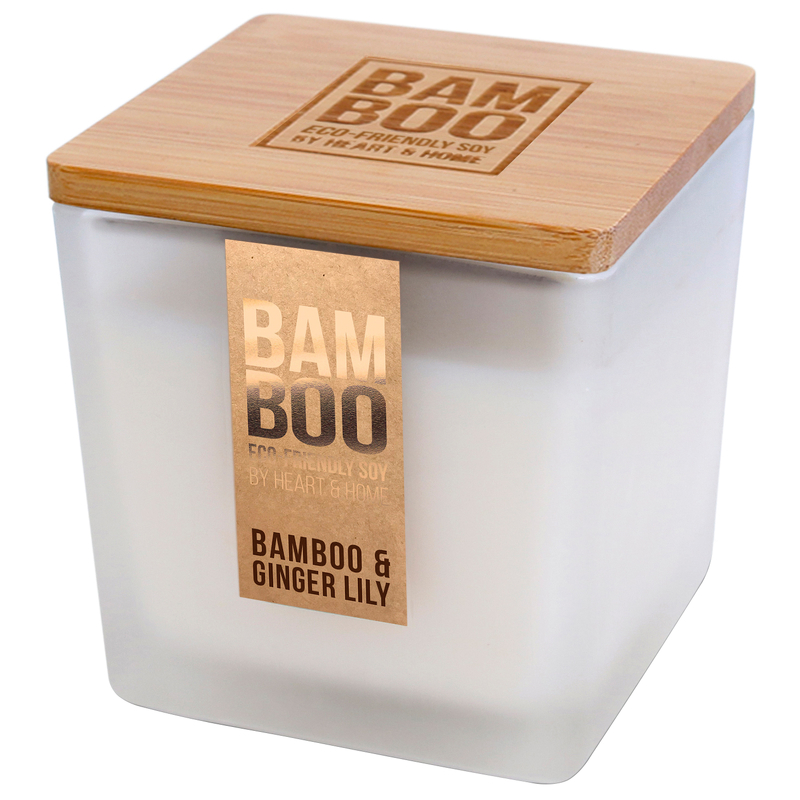 bamboo large jar candle ginger lily 210g