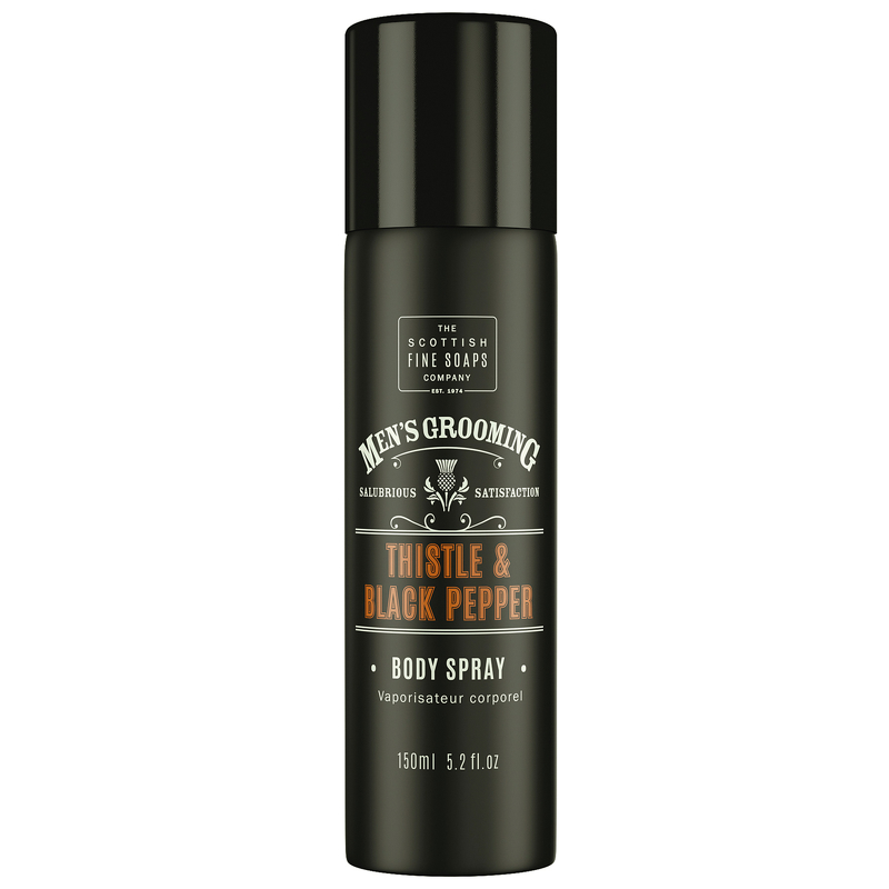 Image of Scottish Fine Soaps Men's Grooming Thistle & Black Pepper Body Spray 150ml