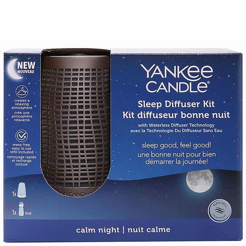 Yankee Candle Sleep Diffusers Bronze Starter Kit with Calm Night Refill