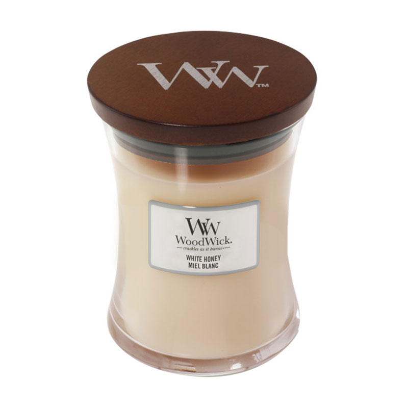WoodWick Hourglass Candles White Honey Medium Candle 275g / 9.7 oz.