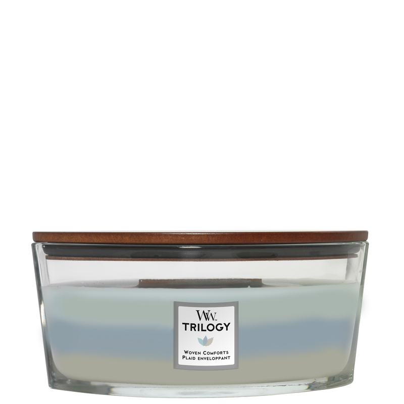 WoodWick Trilogy Candles Woven Comforts Ellipse Candle 453.6g / 16 oz.