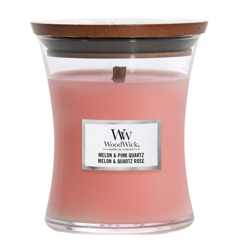 WoodWick Hourglass Candles Melon & Pink Quartz Medium Candle 275g / 9.7 oz.