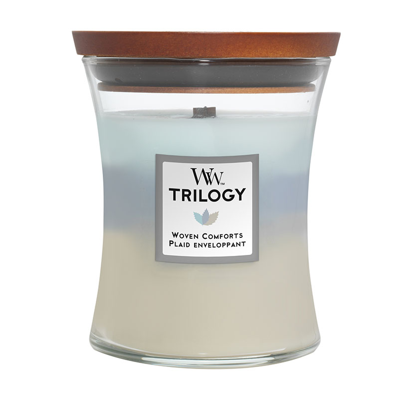 WoodWick Trilogy Candles Woven Comforts Large Hourglass Candle 609.5g / 21.5 oz.