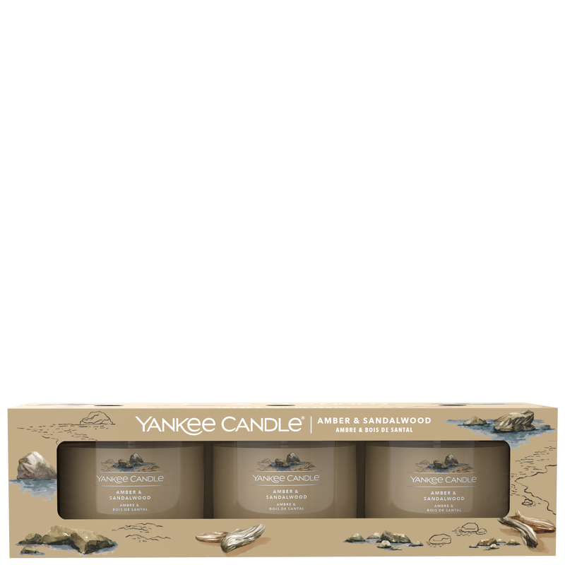 Yankee Candle Gifts & Sets 3 Pack Filled Votive Amber & Sandalwood