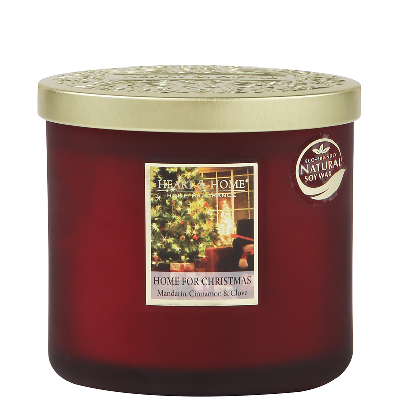 Heart & Home Elipse Candles Twin Wick Winter Home For Christmas 220g