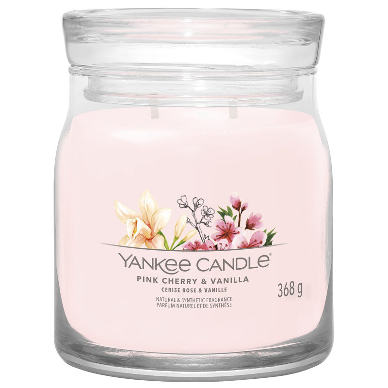 Yankee Candle Signature Jar Candle Medium Jar Pink Cherry & Vanilla 368g