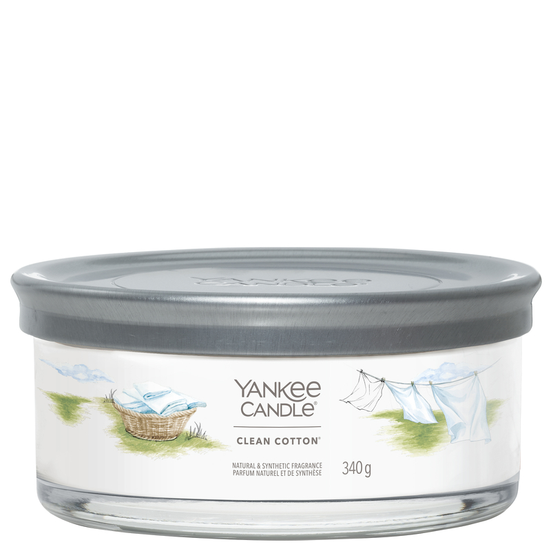 Yankee Candle Signature Jar Candle Multi Wick Tumbler Clean Cotton 340g