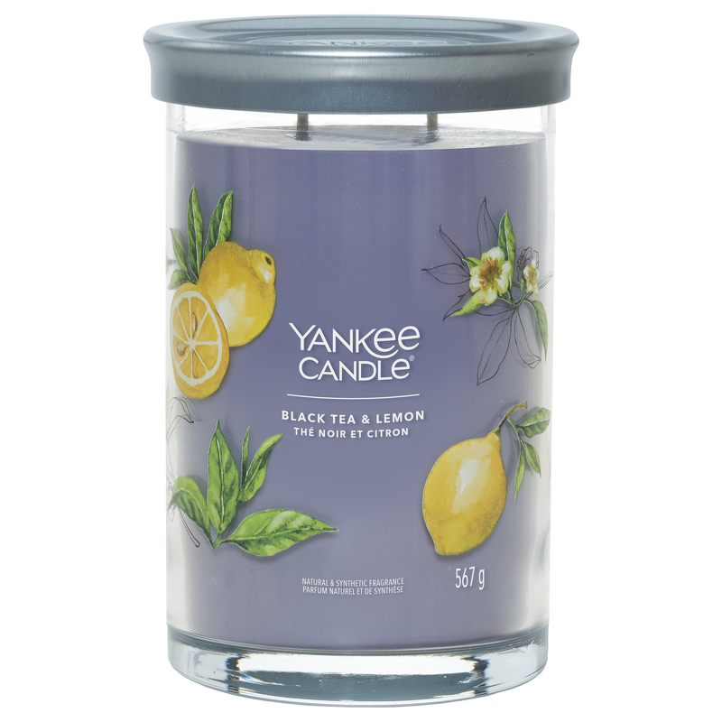 Yankee Candle Signature Jar Candle Large Tumbler Black Tea & Lemon 567g