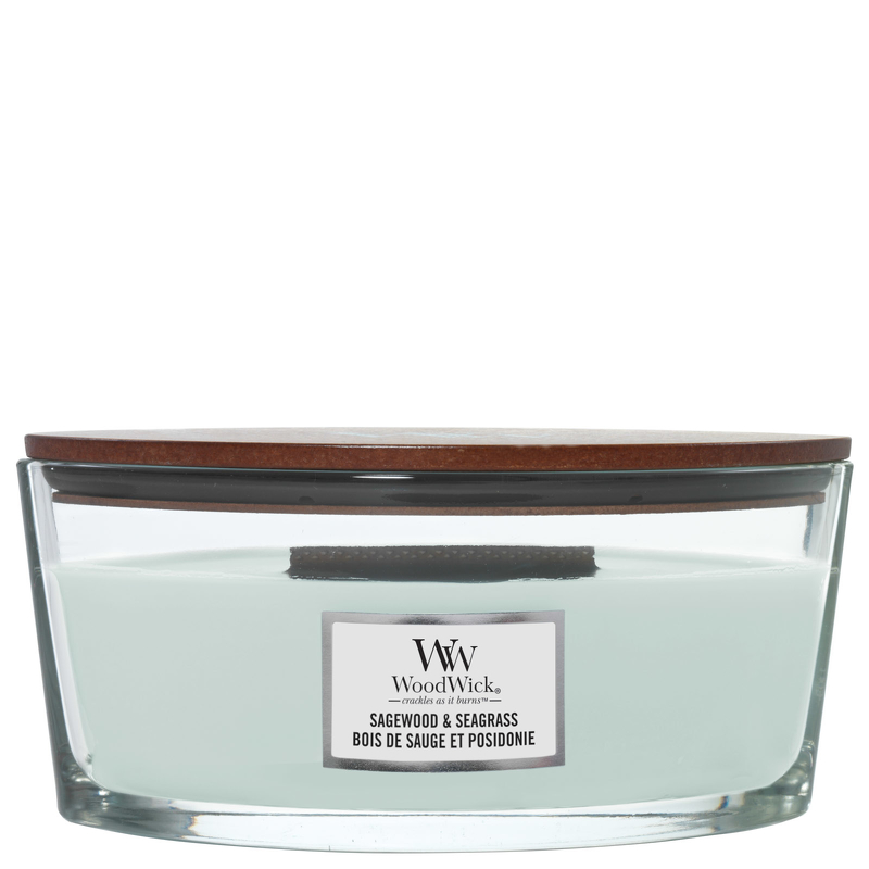WoodWick Ellipse Candles Sagewood & Seagrass 453.6g / 16 oz.