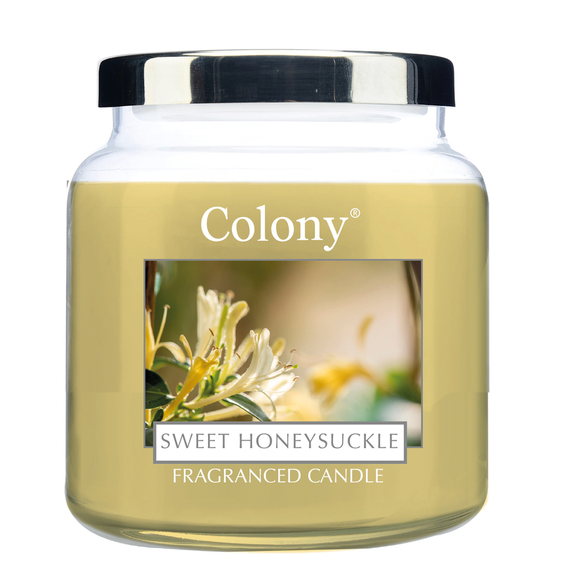 Wax Lyrical Colony Medium Candle Jar Sweet Honeysuckle 335g