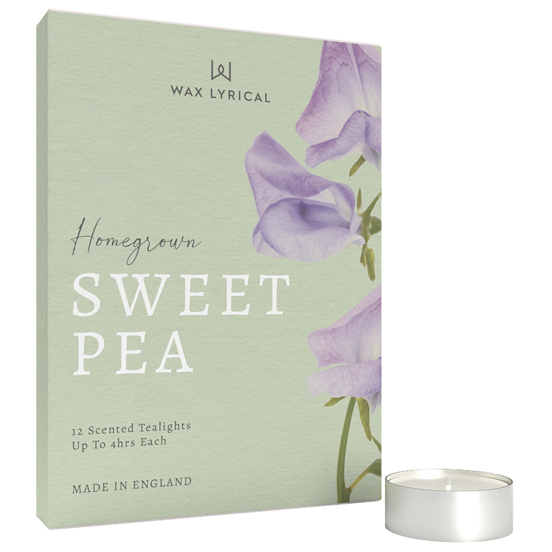 Wax Lyrical Homegrown Tealights Sweet Pea x 12