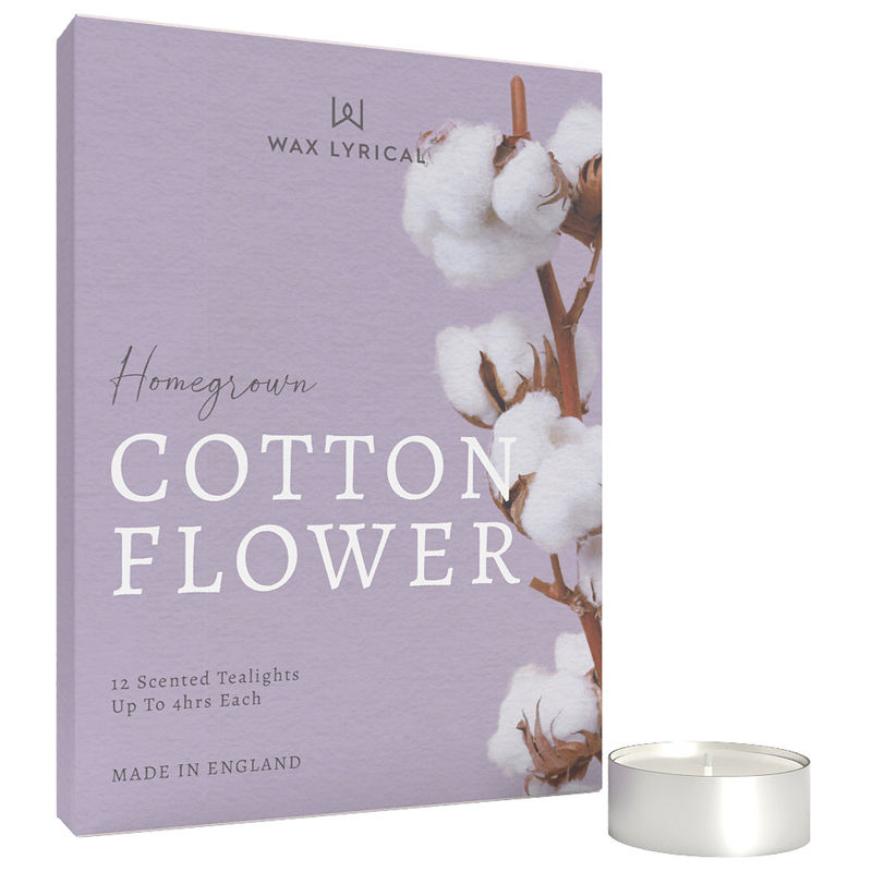 Wax Lyrical Homegrown Tealights Cotton Flower x 12